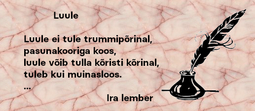 hanesulg tindipotis ja üks ira lemberi luuletus
